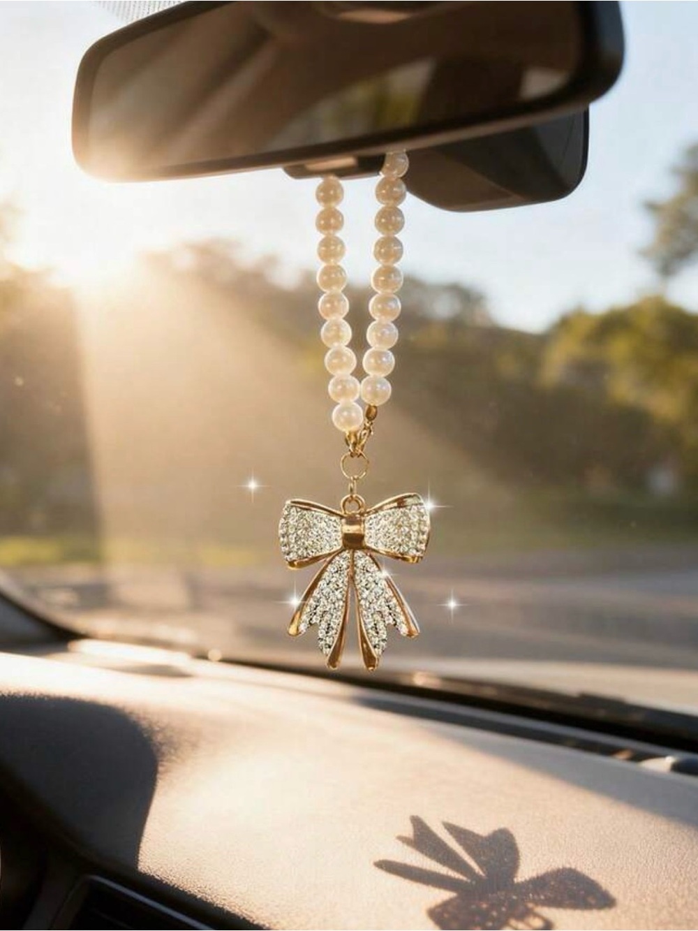 Bow Pendant Car Charm -
